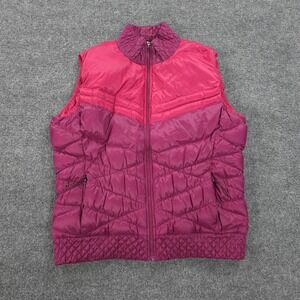 Nike Vest Womens XXL Pink Cascade 700 Down Puffer Quilted Full Zip 541414-618